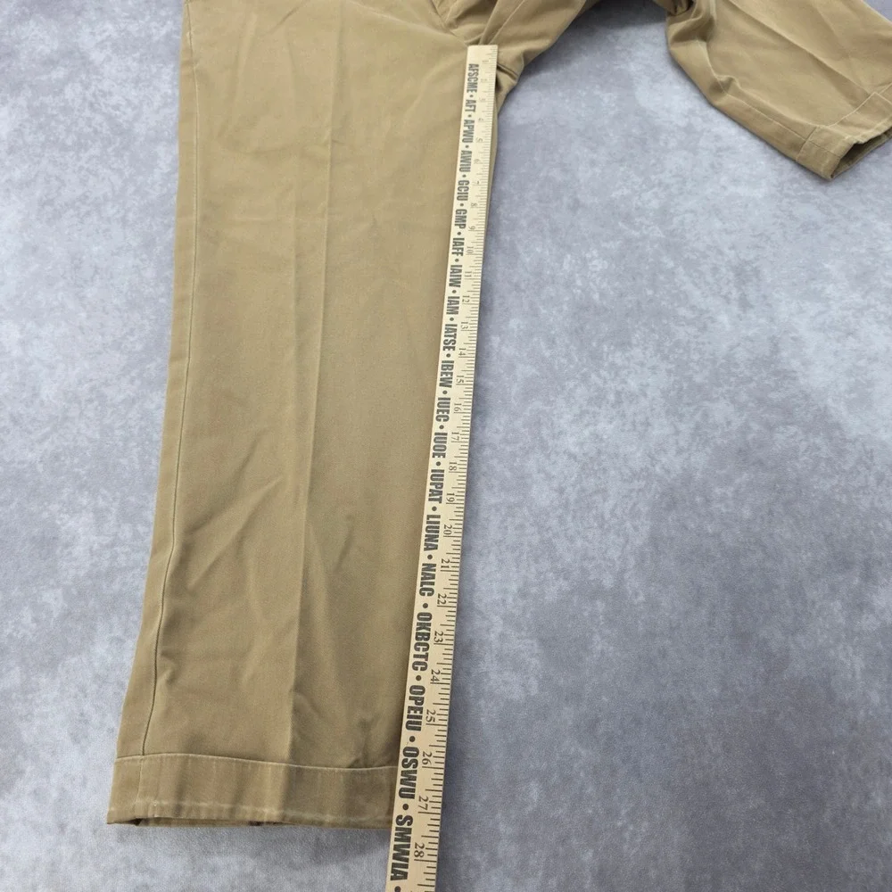 Polo Ralph Lauren Chino Pants Mens 34x30 Khaki Cuffed Straight Leg Tan Fit 34x28
